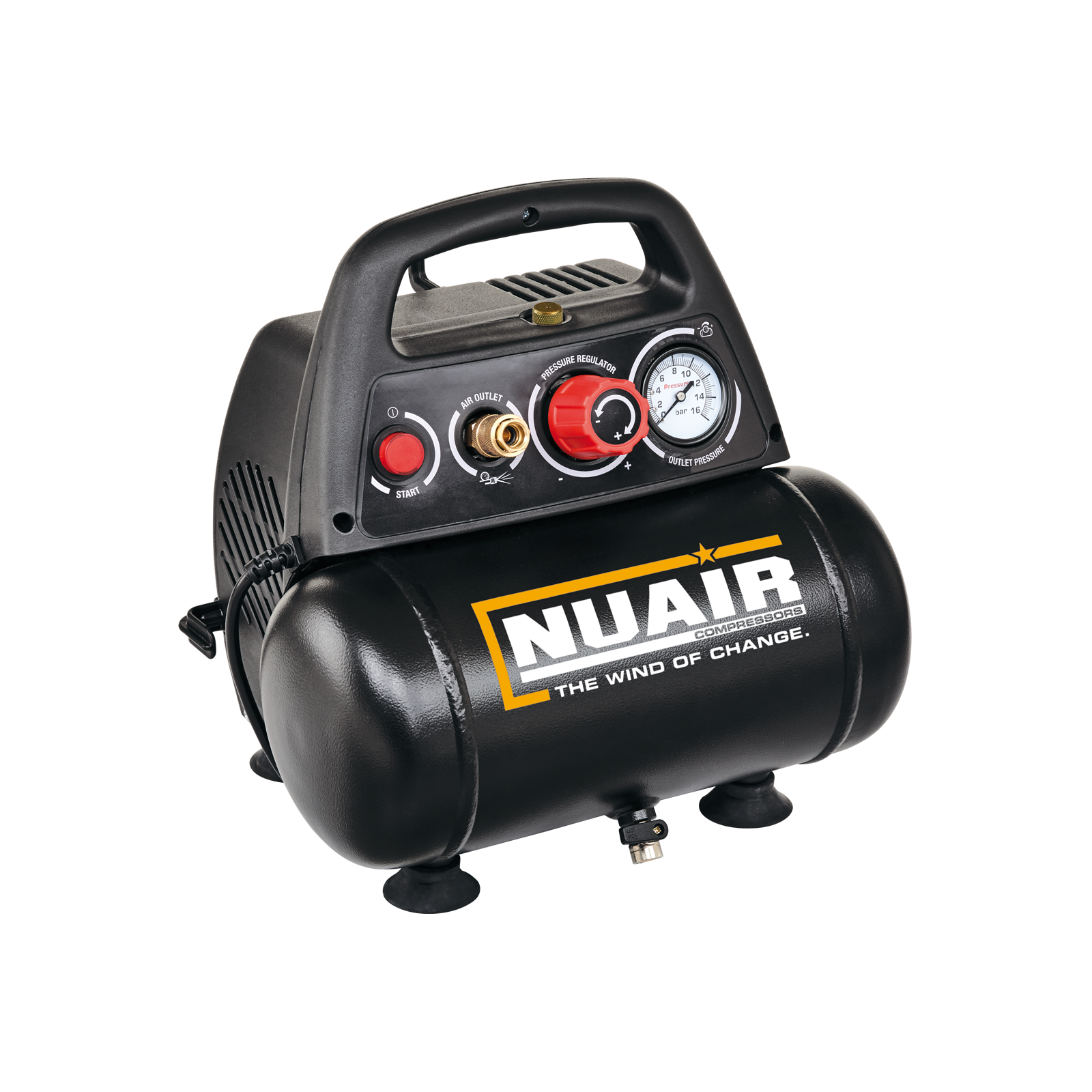 NEW VENTO Compressore coassiale oilless, versatile e semplice da utilizzare e trasportare.