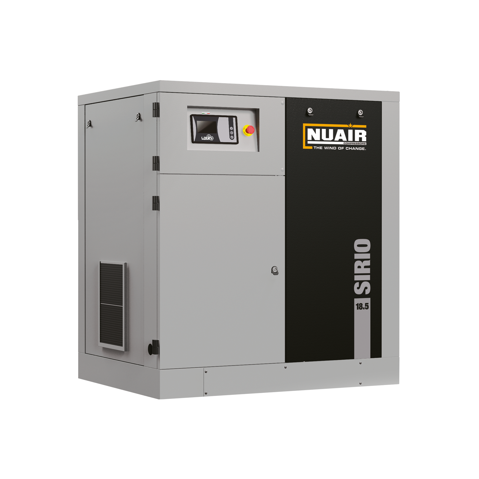 SIRIO-E 18.5-10 Compressore a vite con trasmissione a cinghia.
